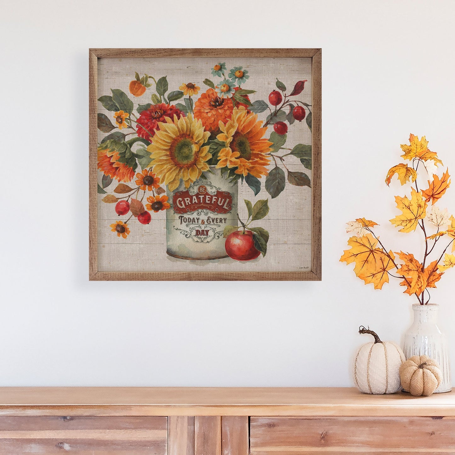Autumn In Bloom II Grateful By Lisa Audit