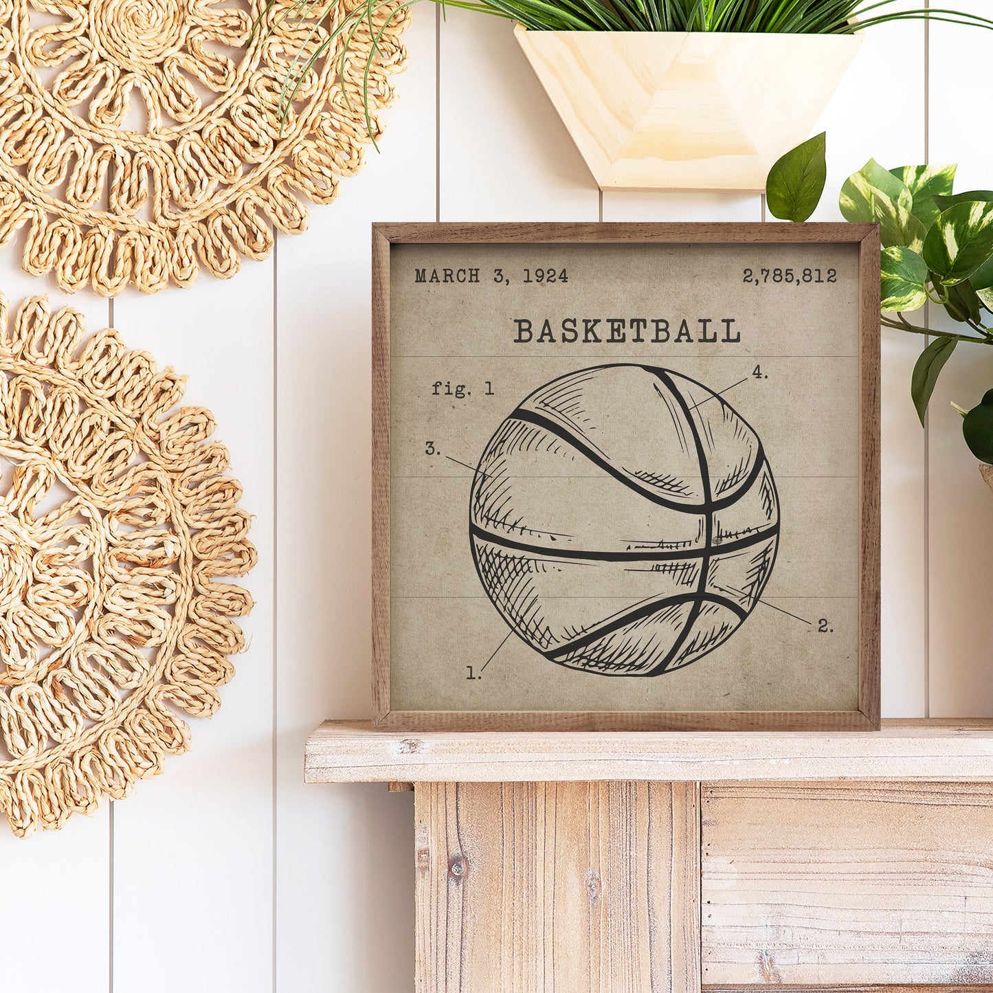 Basketball Patent Brown