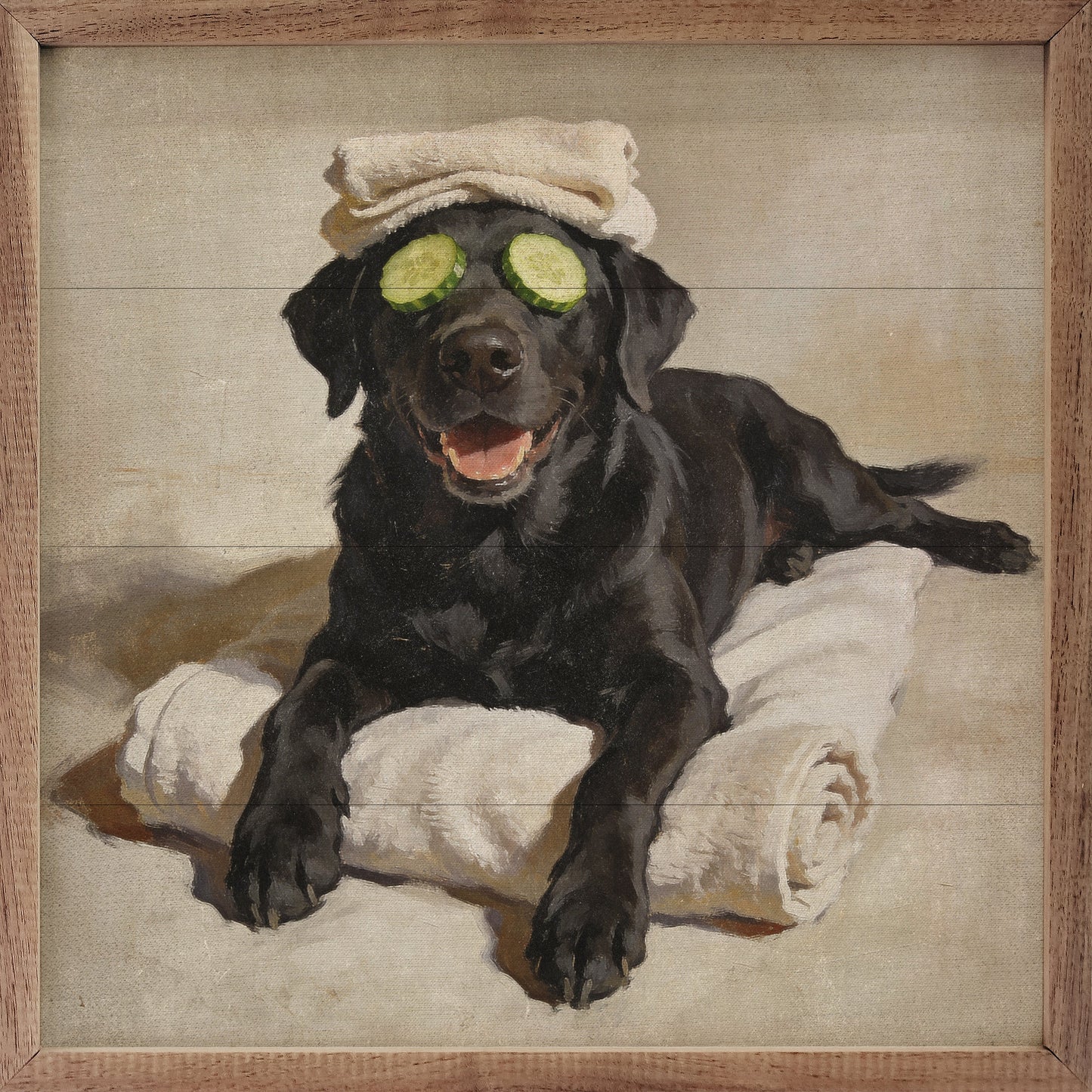 Bath Time Black Labrador