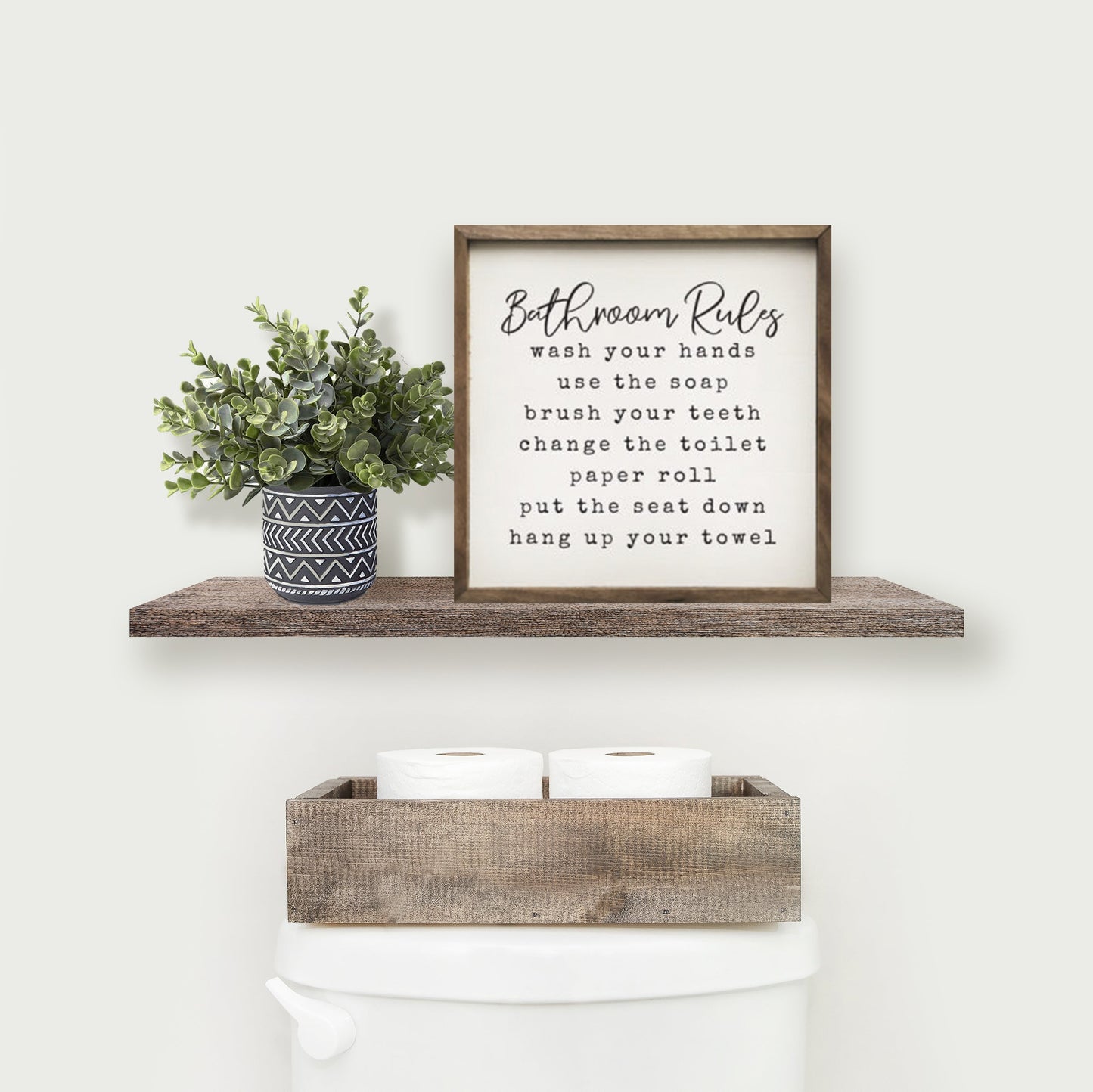 Bathroom Rules White