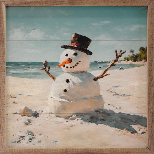Beach Snowman