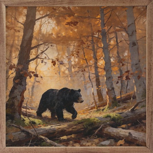 Bear In The Autumn Trees
