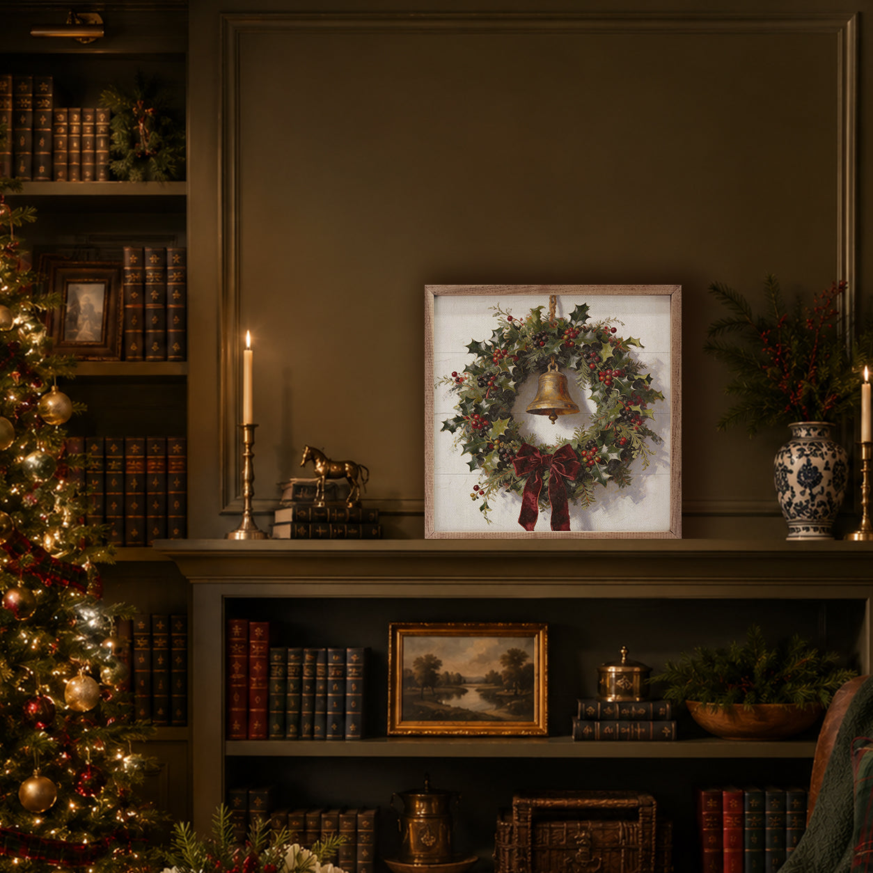 Bells And Evergreen Wreath