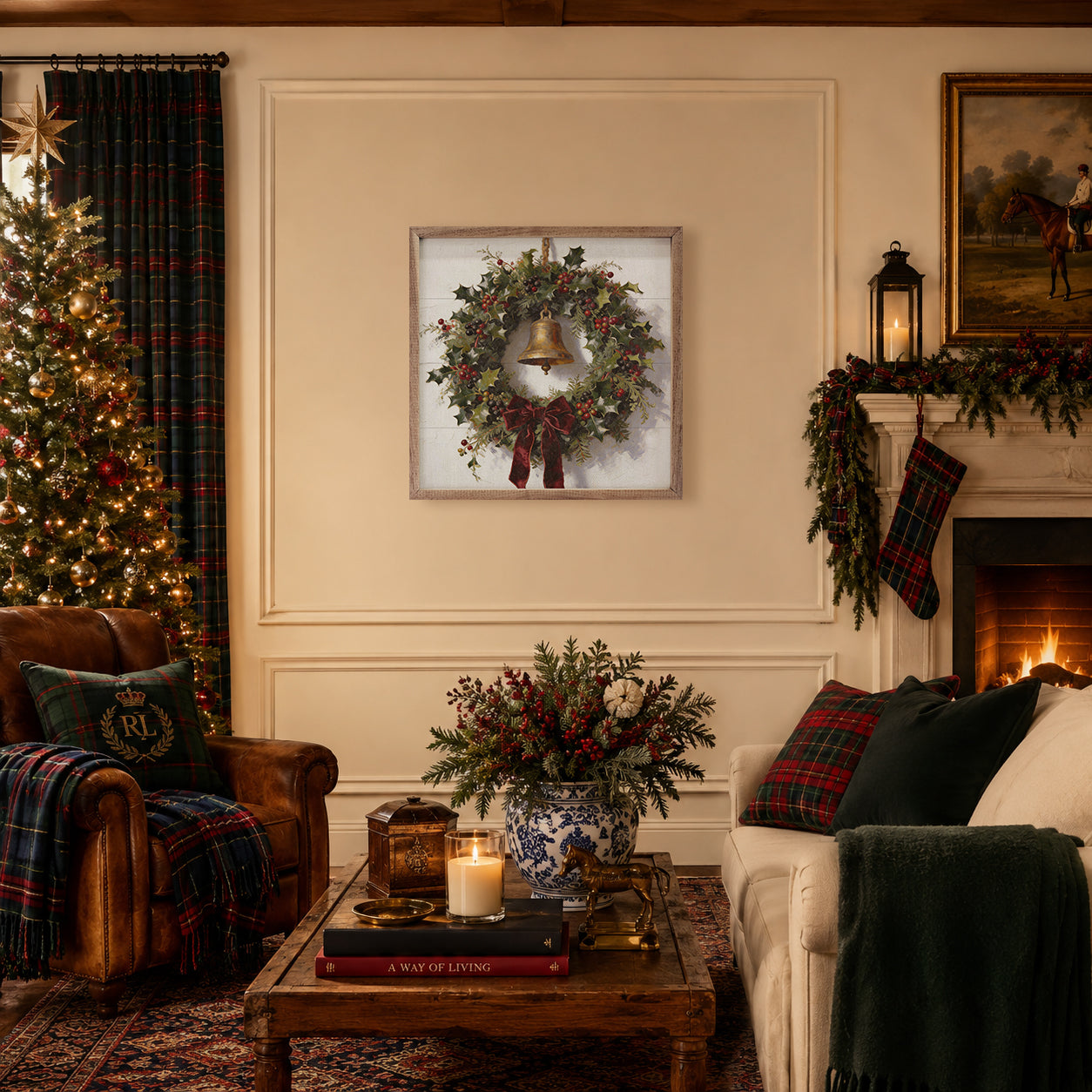 Bells And Evergreen Wreath