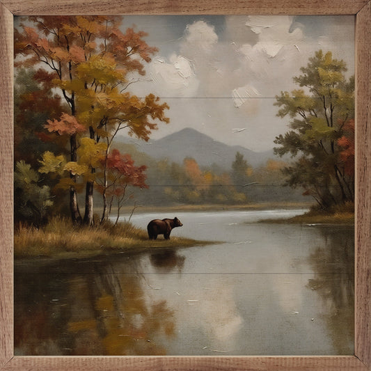 Brown Bear By Creek