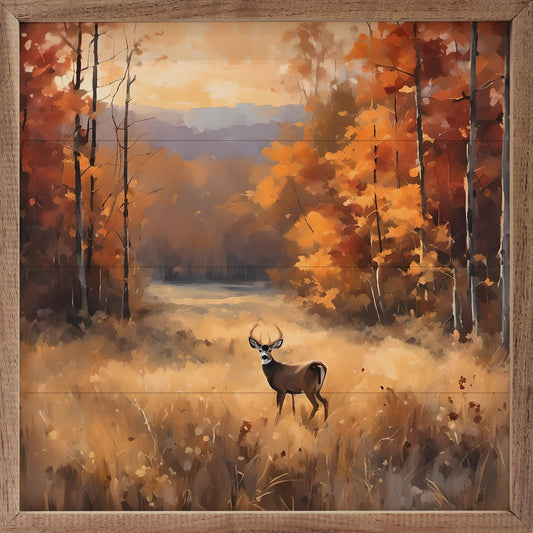 Buck In Fall Timber