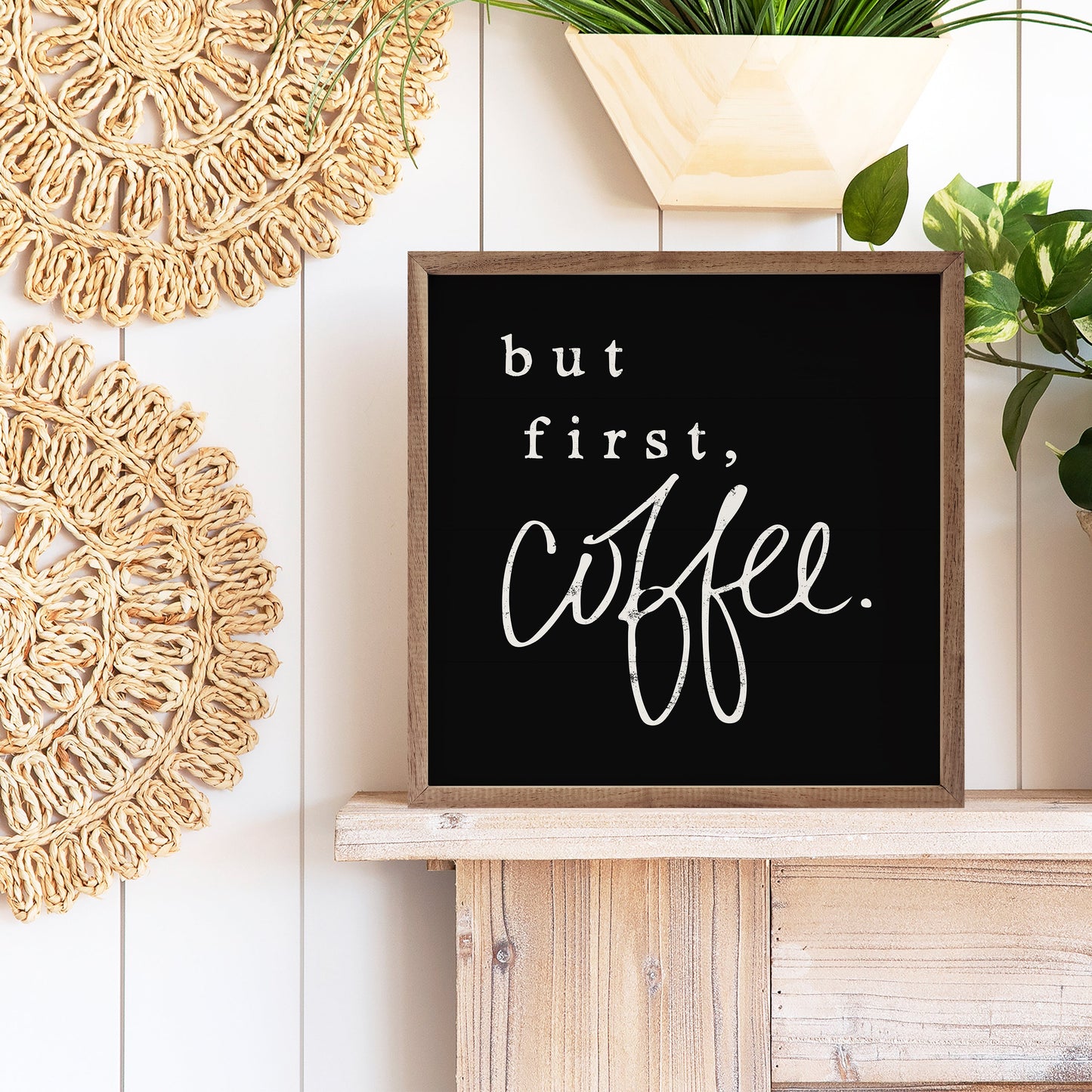 But First Coffee Black