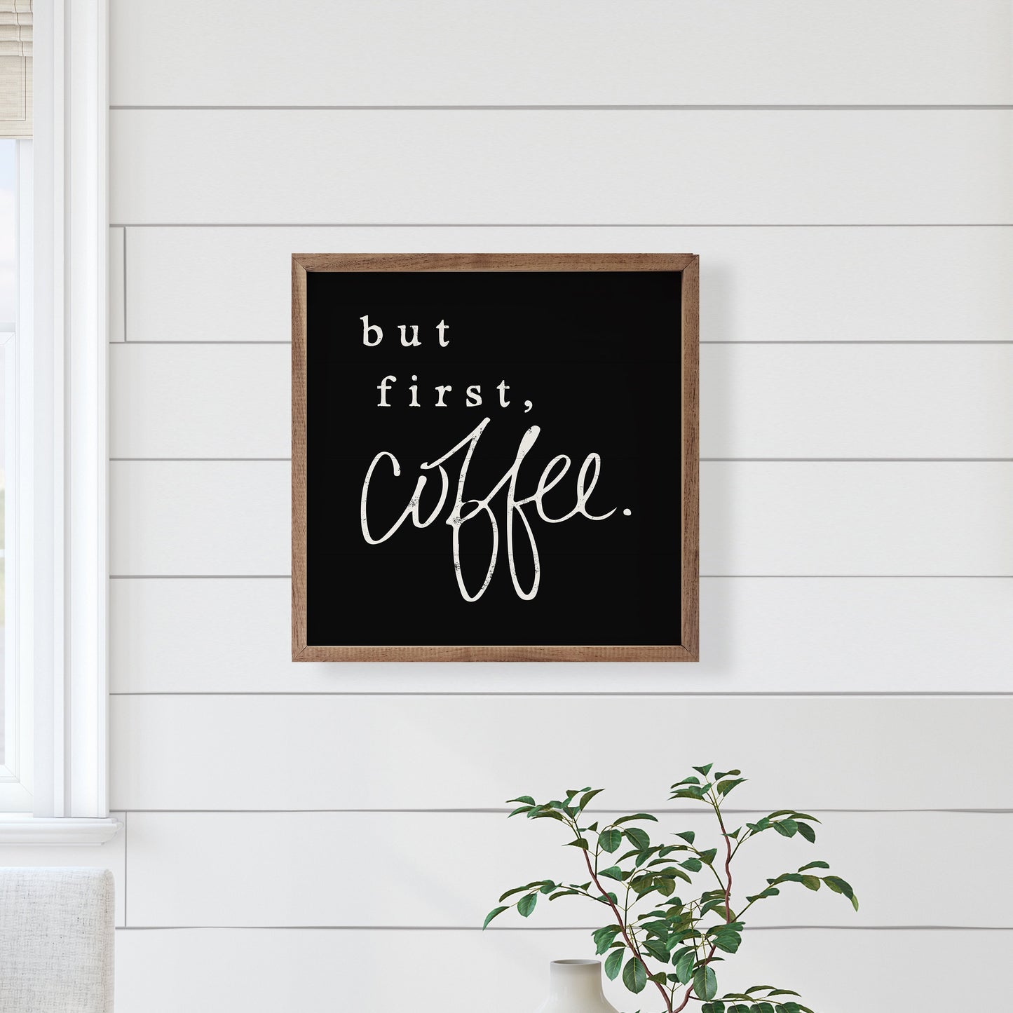 But First Coffee Black