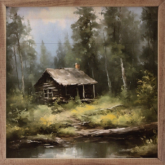 Cabin by Pond