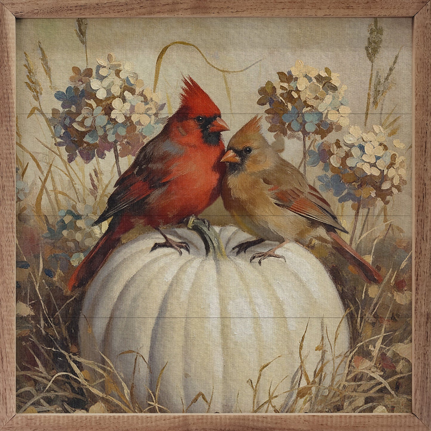 Cardinals On A Pumpkin