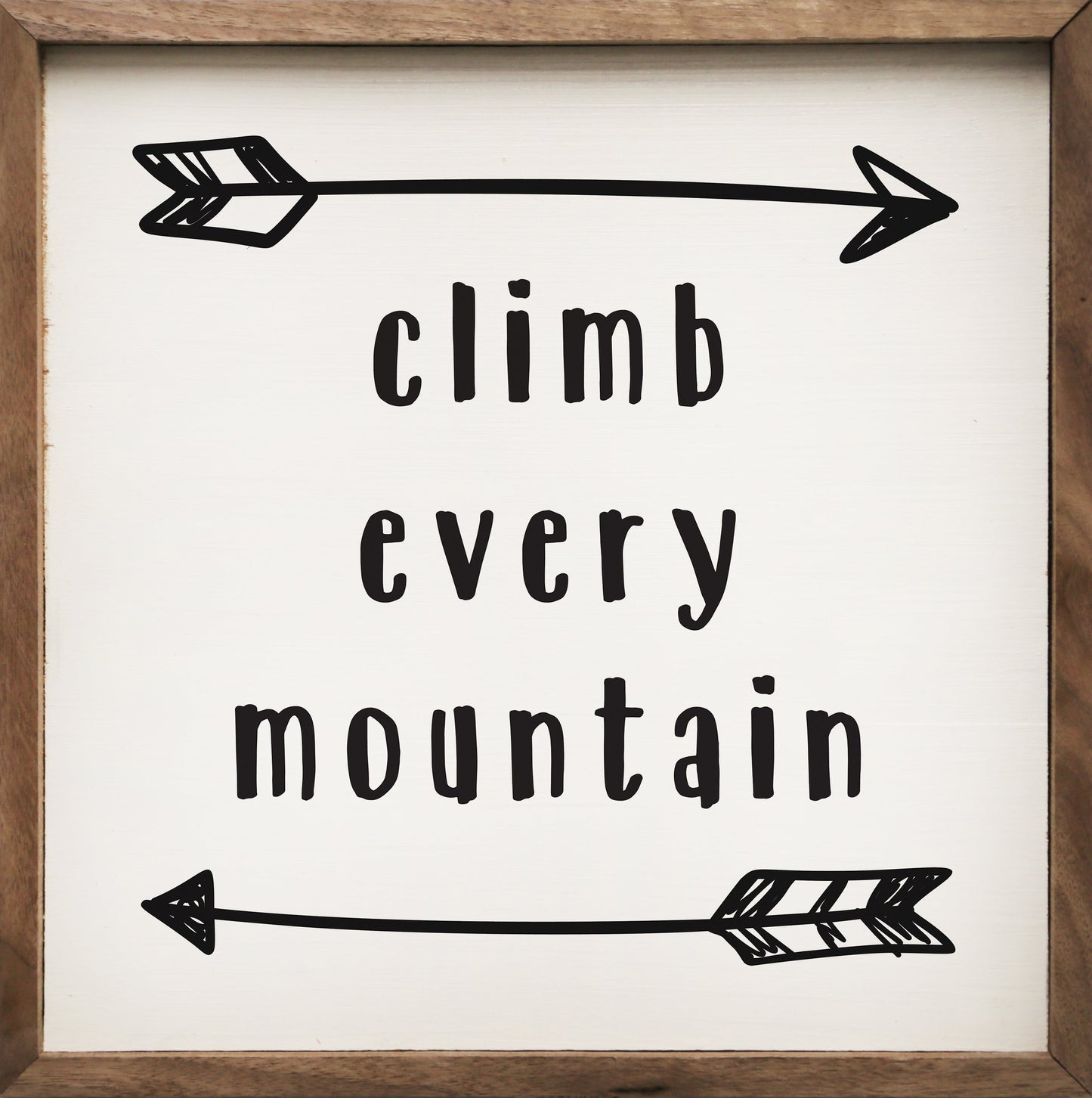 Climb Every Mountain Arrow White