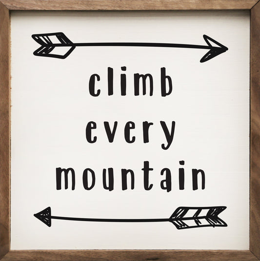 Climb Every Mountain Arrow White