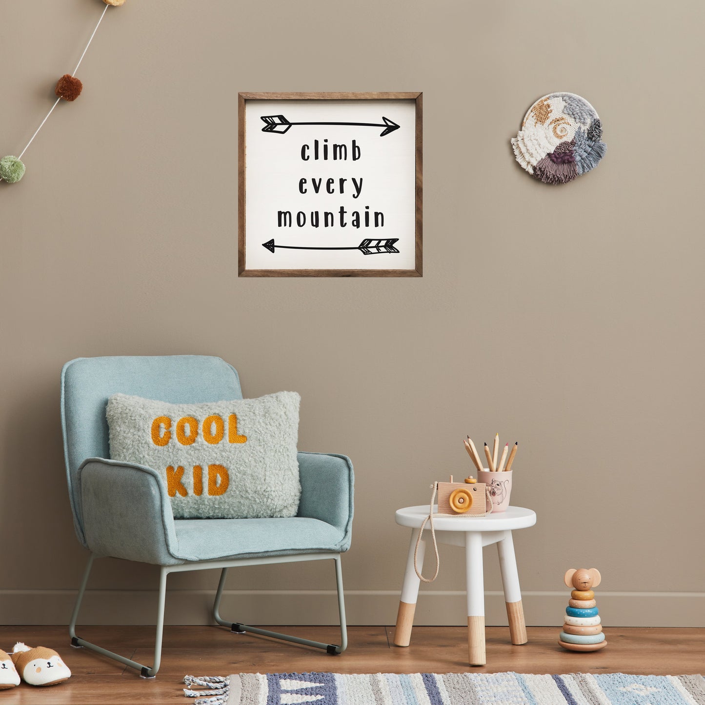 Climb Every Mountain Arrow White