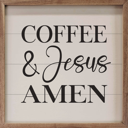 Coffee And Jesus Amen White