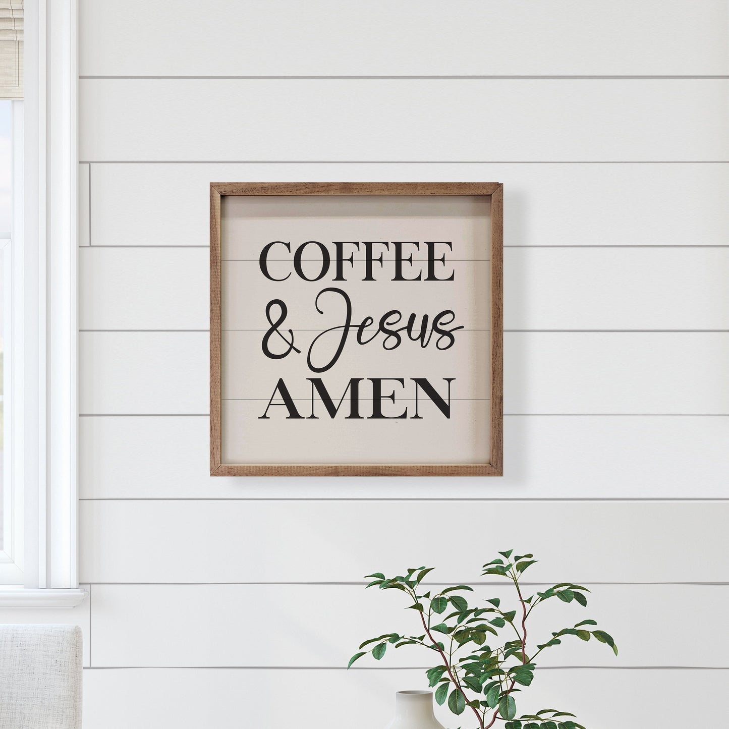 Coffee And Jesus Amen White