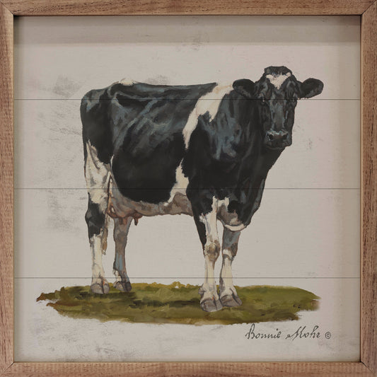 Cow On Grass By Bonnie Mohr