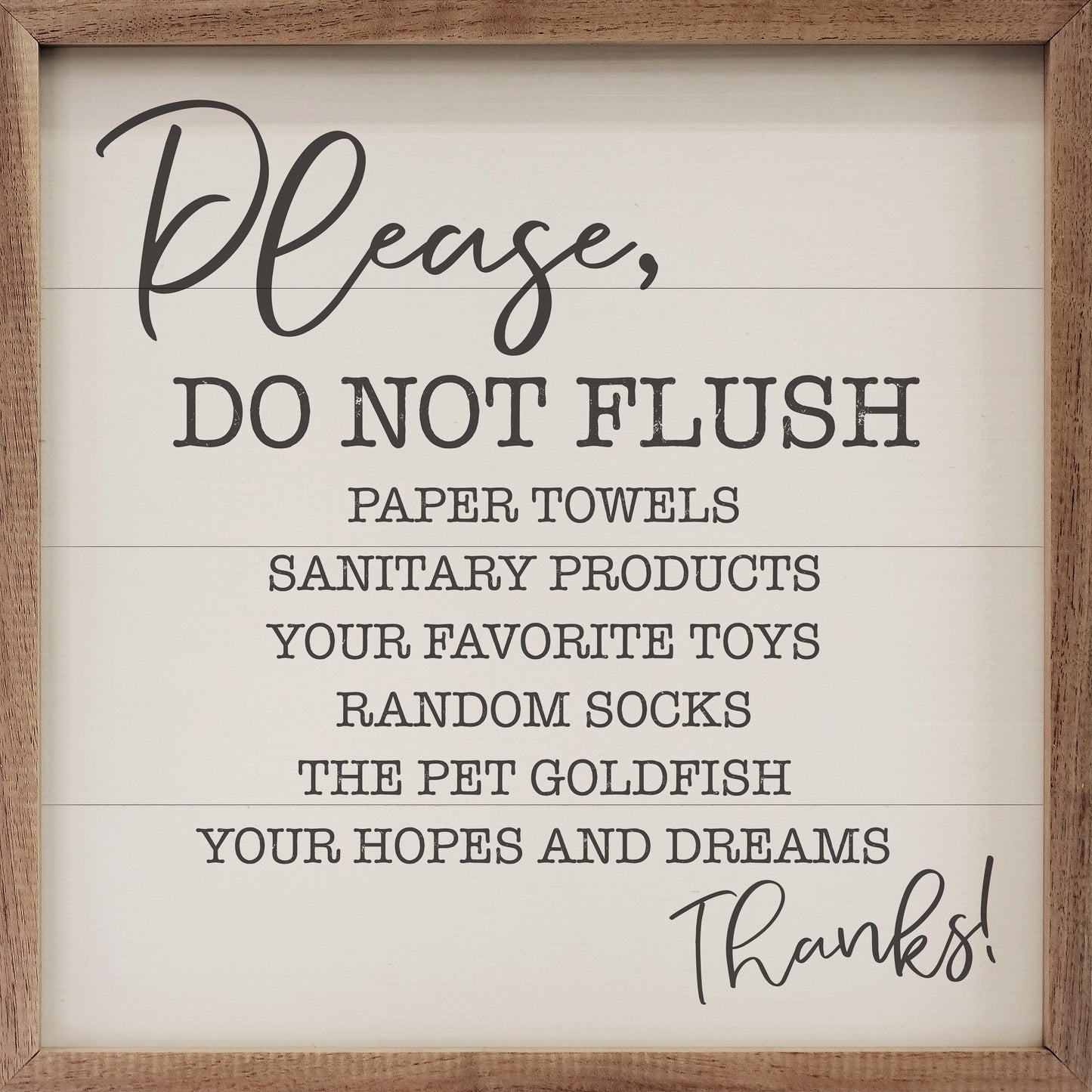 Do Not Flush White
