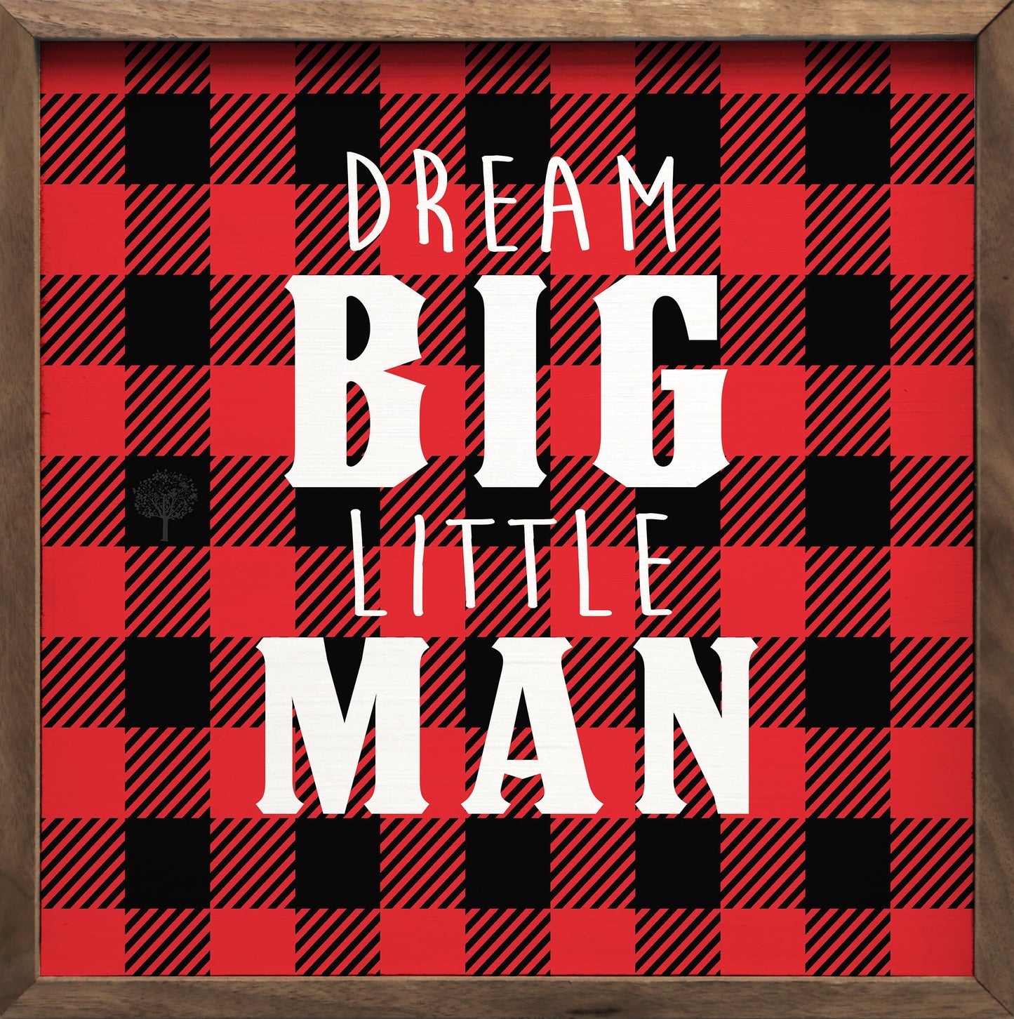 Dream Big Little Man Plaid Red