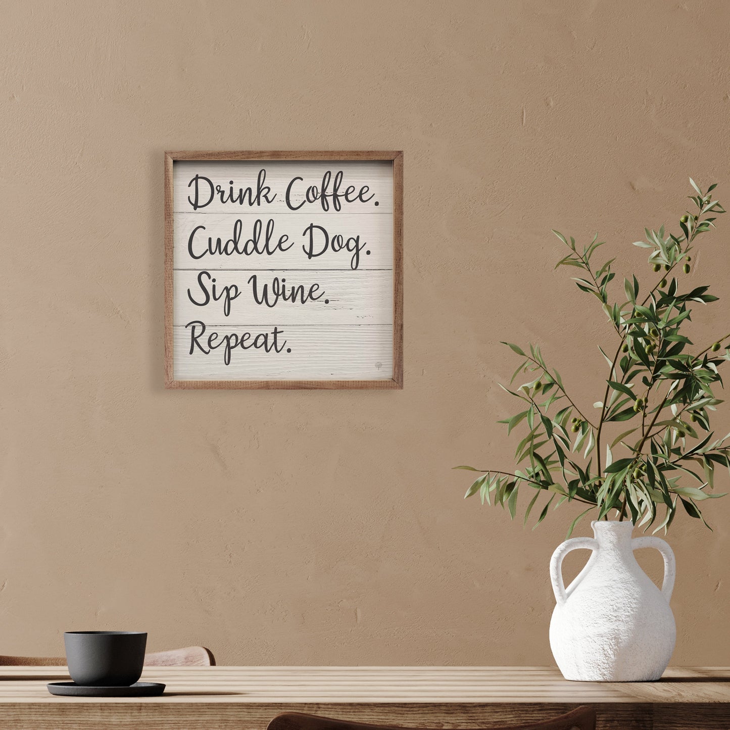 Drink Coffee Cuddle Dog Whitewash