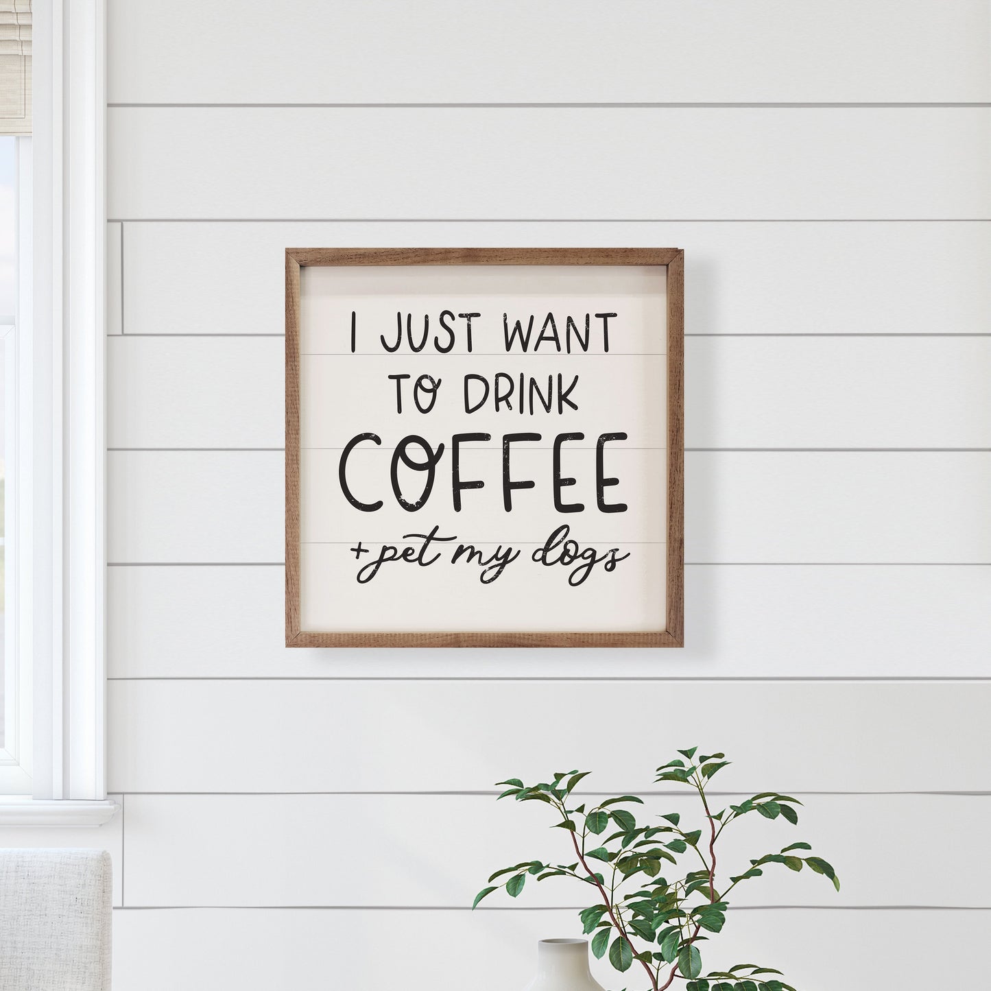 Drink Coffee Pet My Dogs White