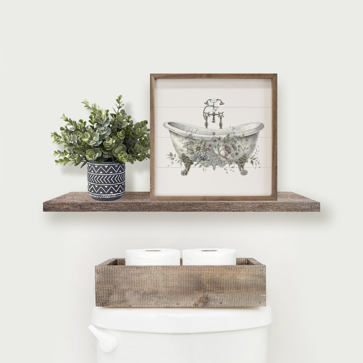 Elegant White Tub Front Flowers White