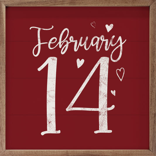 February 14th Hearts Red