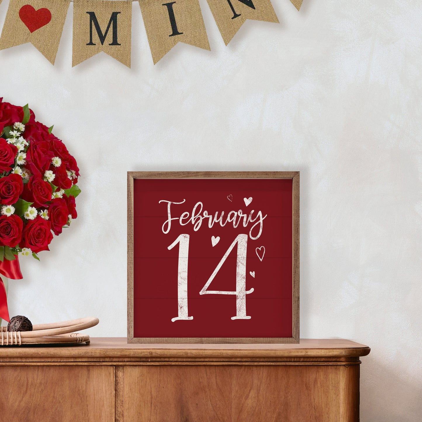 February 14th Hearts Red