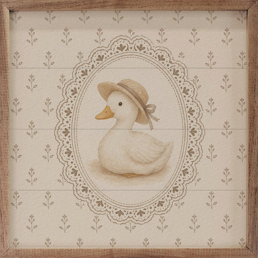Floral Goose With Hat