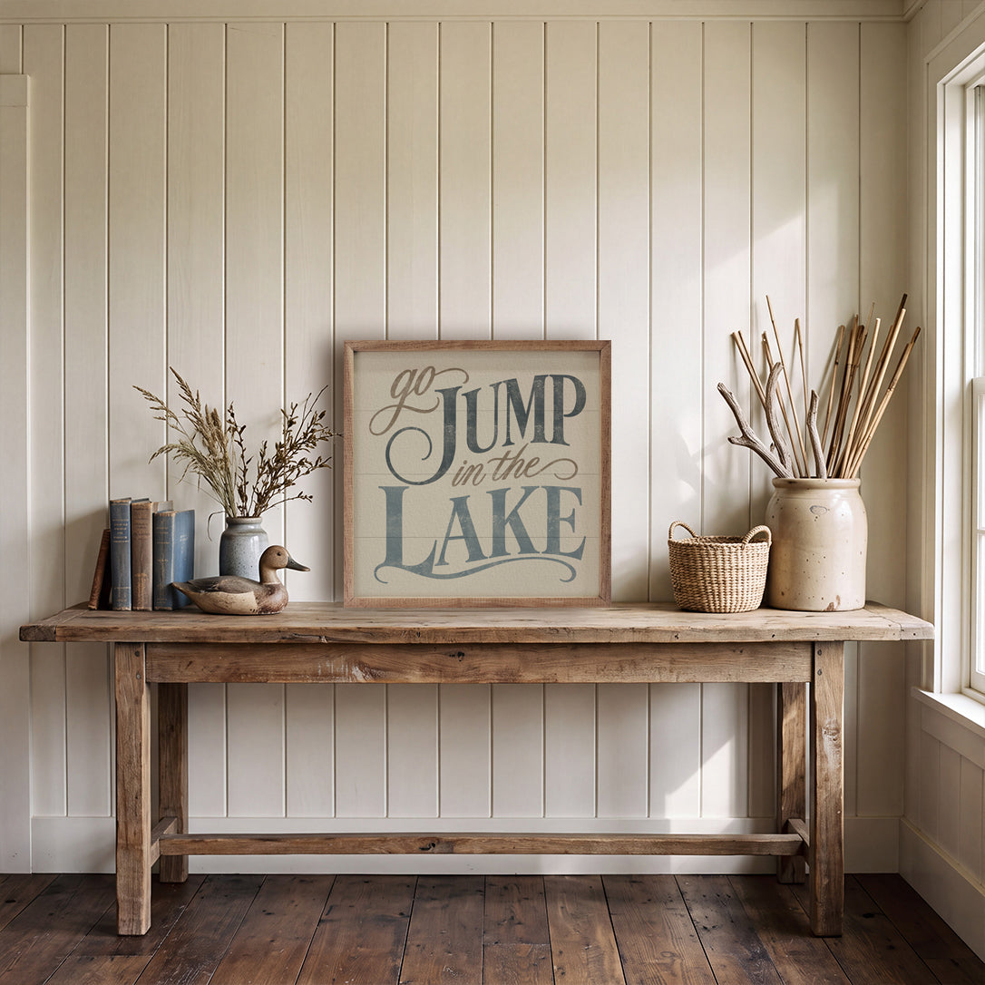 Go Jump In The Lake Typography