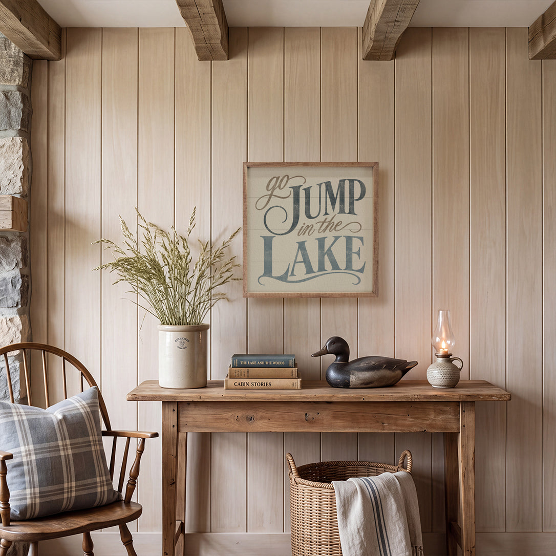Go Jump In The Lake Typography