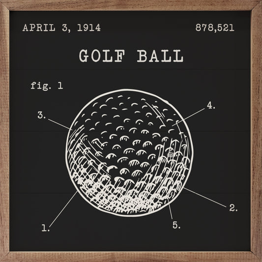 Golf Ball Patent Black