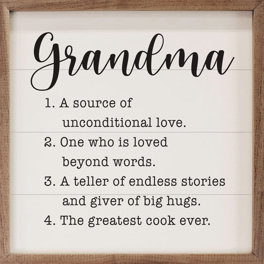 Grandma Definition Script White