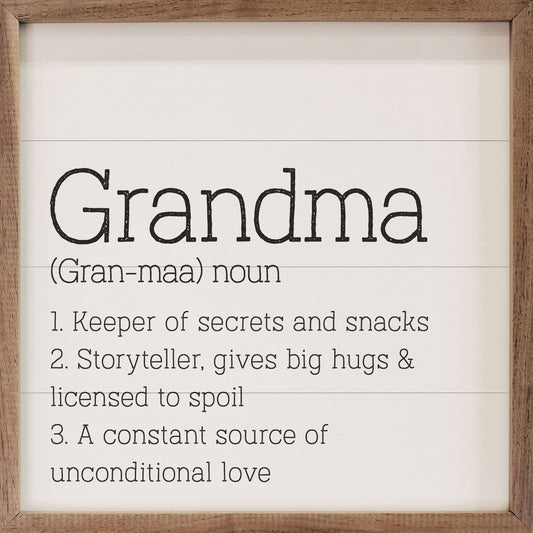 Grandma Definition White