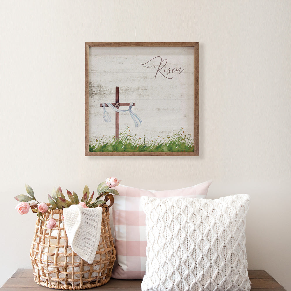 He is Risen Cross Whitewash
