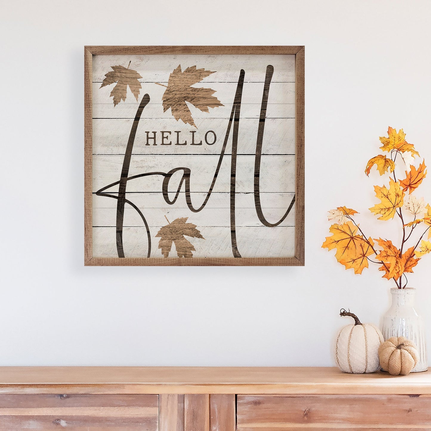 Hello Fall Leaf Whitewash