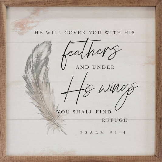 His Wings Feather White