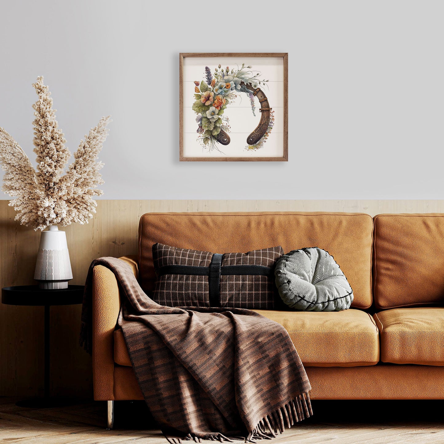 Horseshoe With Flowers Up