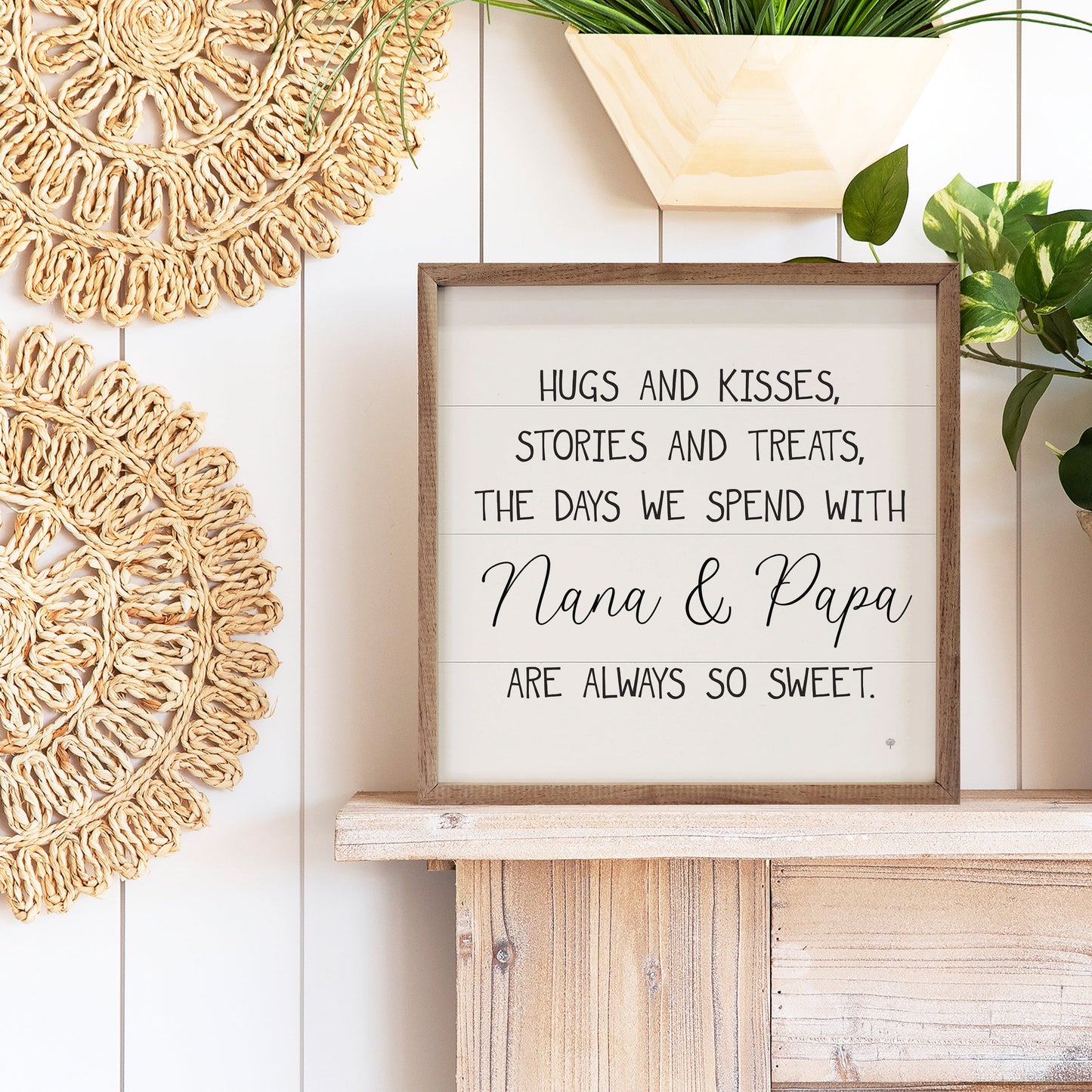 Hugs And Kisses Nana And Papa White