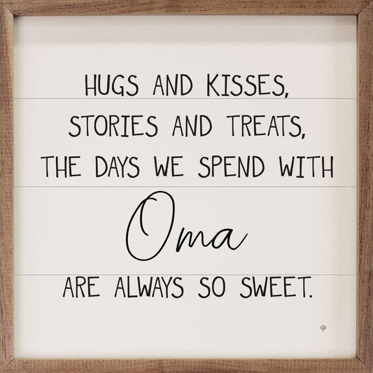 Hugs And Kisses Oma White