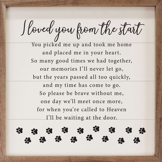 I Loved You From The Start Paws White