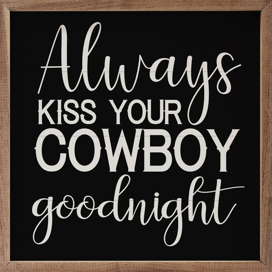 Kiss Your Cowboy Goodnight Black