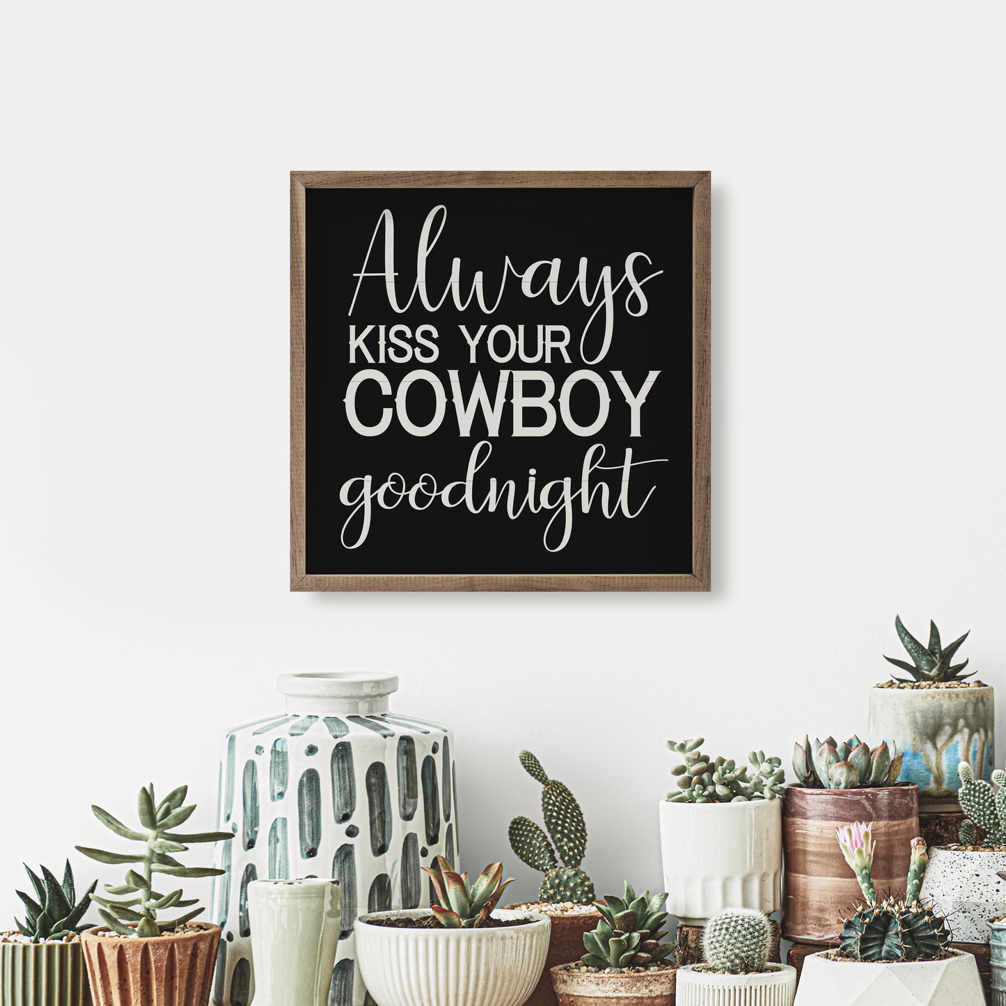 Kiss Your Cowboy Goodnight Black