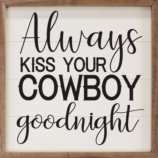 Kiss Your Cowboy Goodnight White