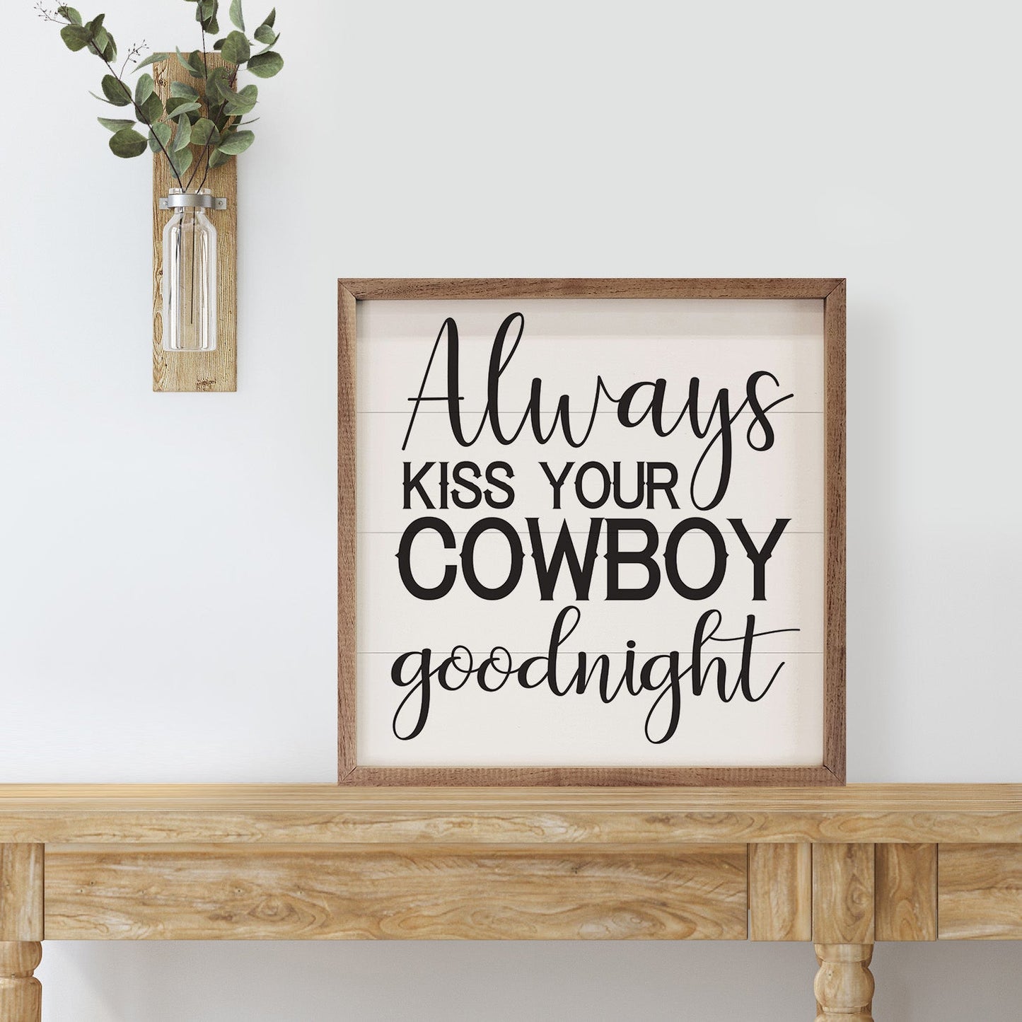 Kiss Your Cowboy Goodnight White