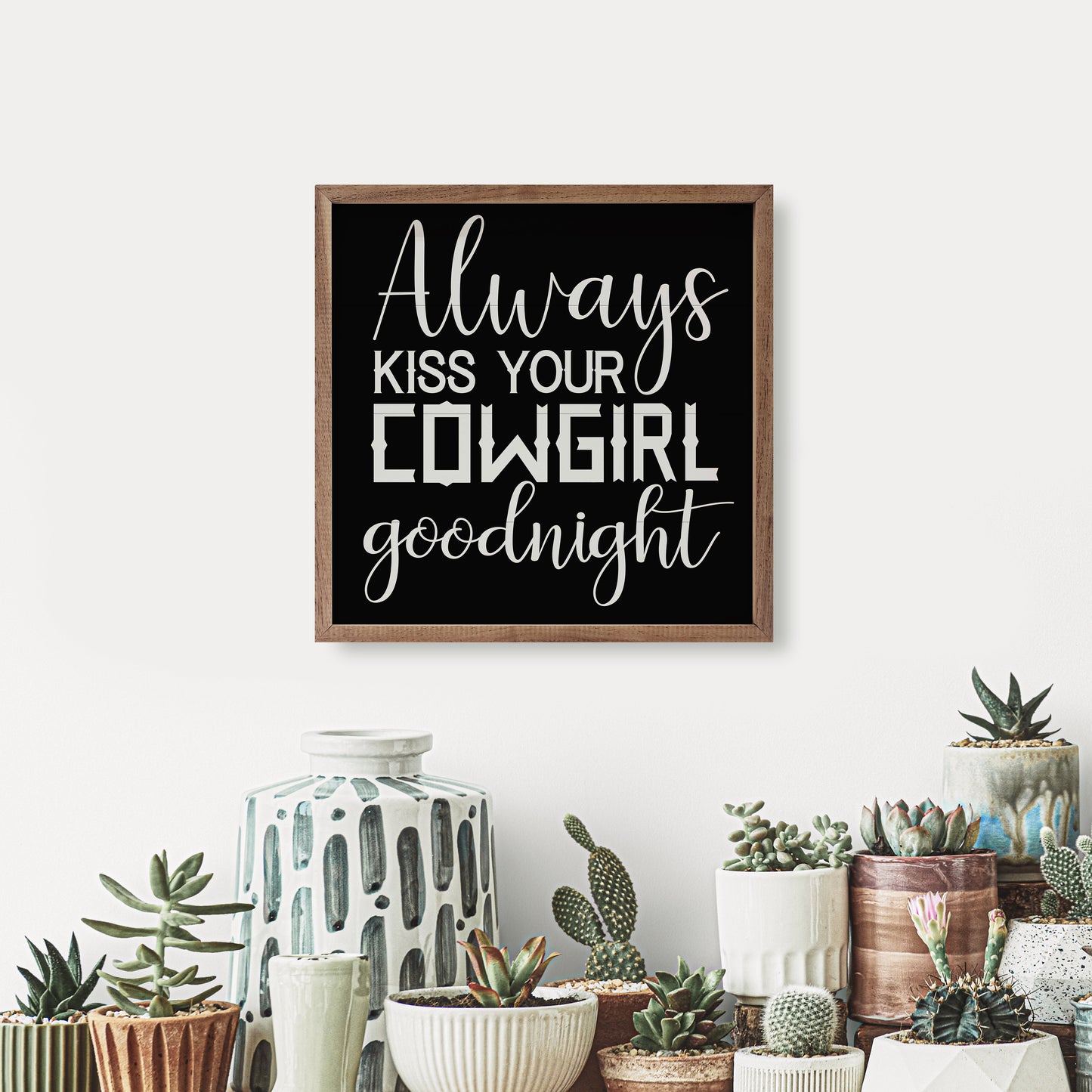 Kiss Your Cowgirl Goodnight Black