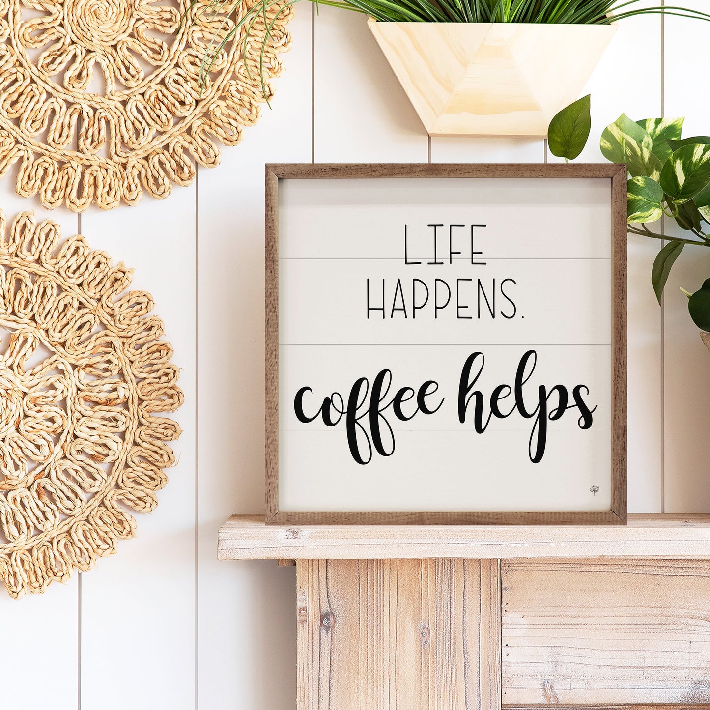 Life Happens Coffee Helps White