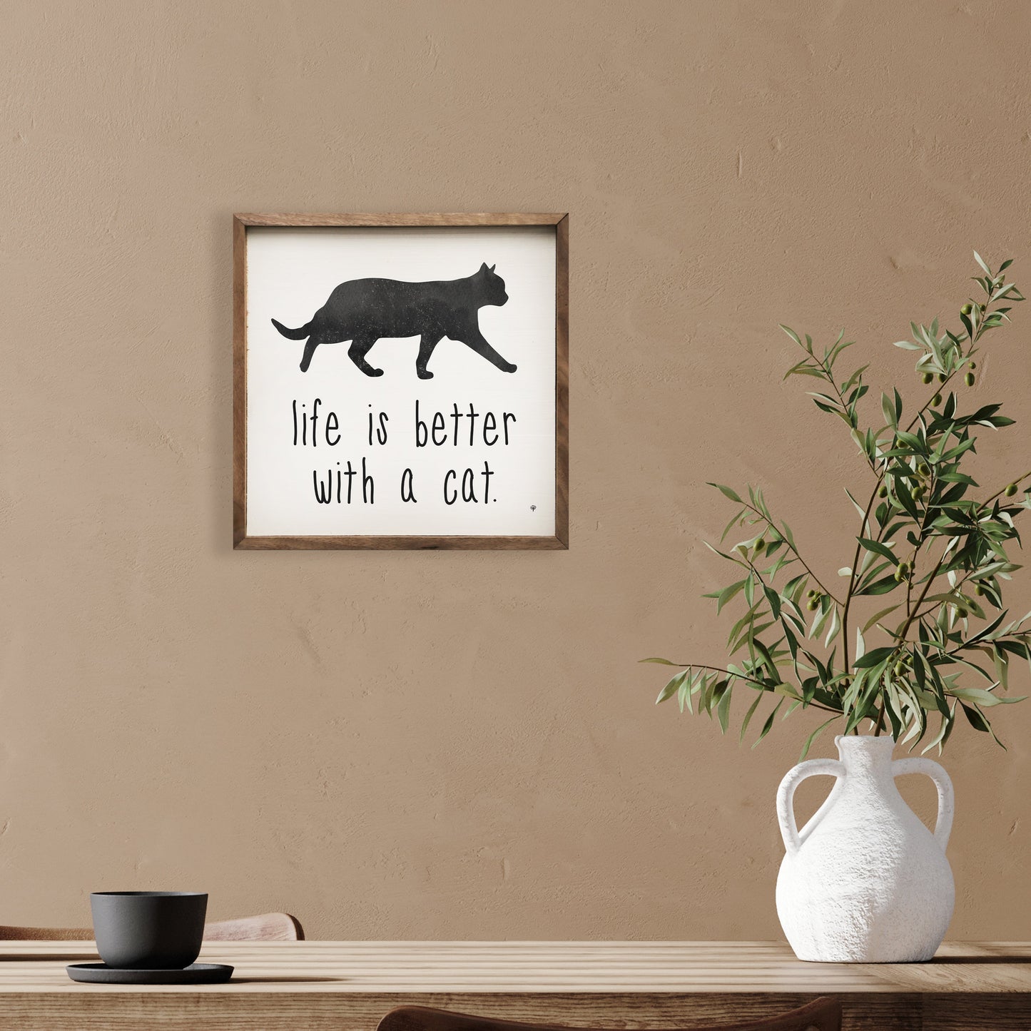 Life Is Better With A Cat White