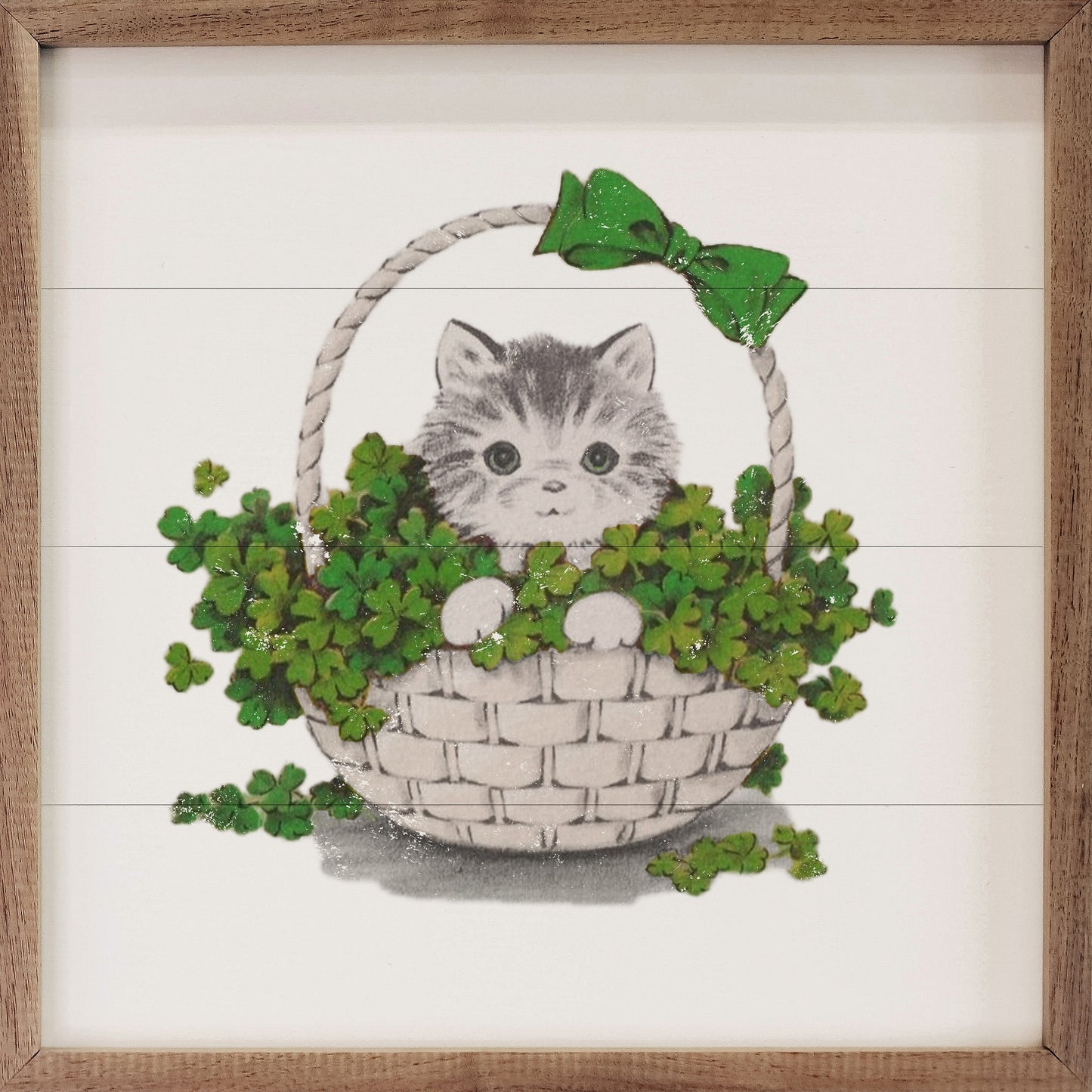 Lucky Charm Cat In Basket