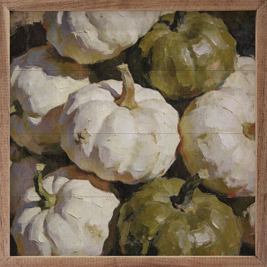 Muted Green Harvest Pumpkins