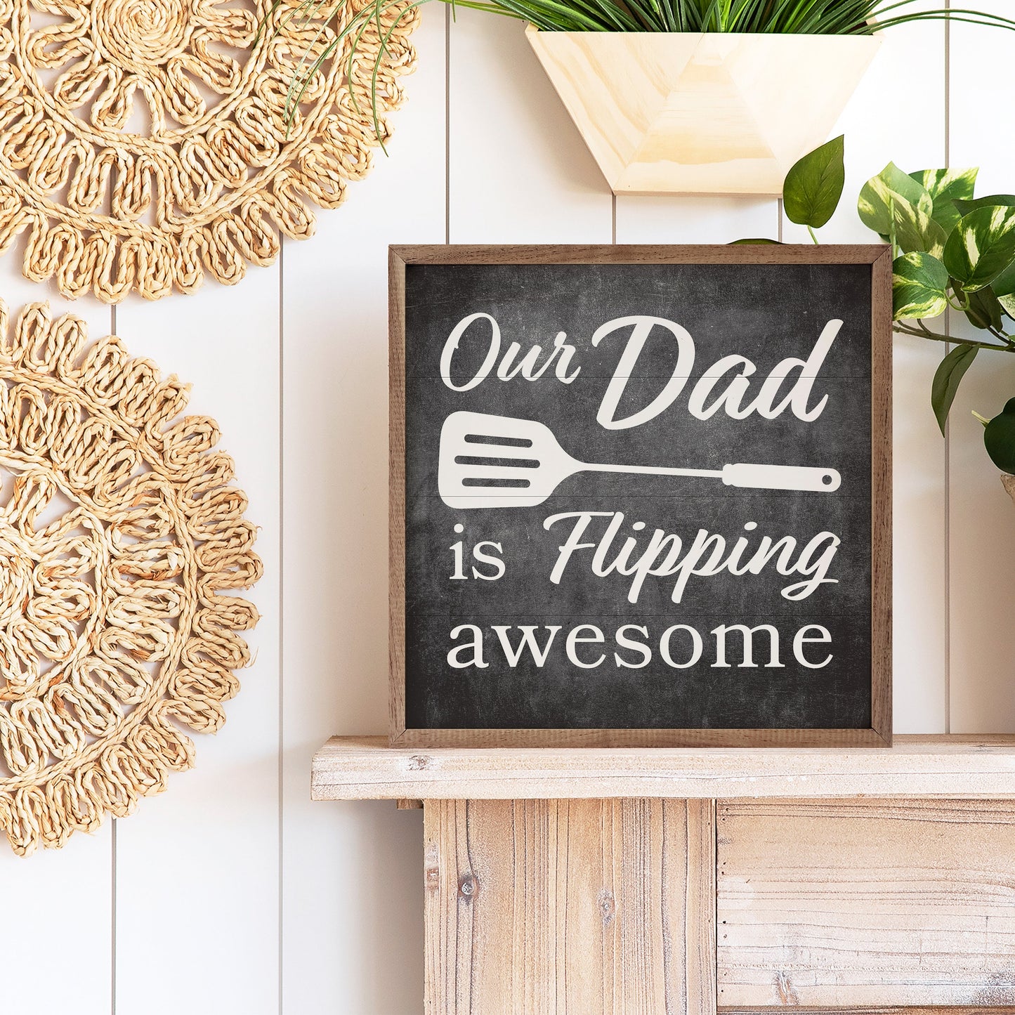 Our Dad Is Flipping Awesome Spatula Black